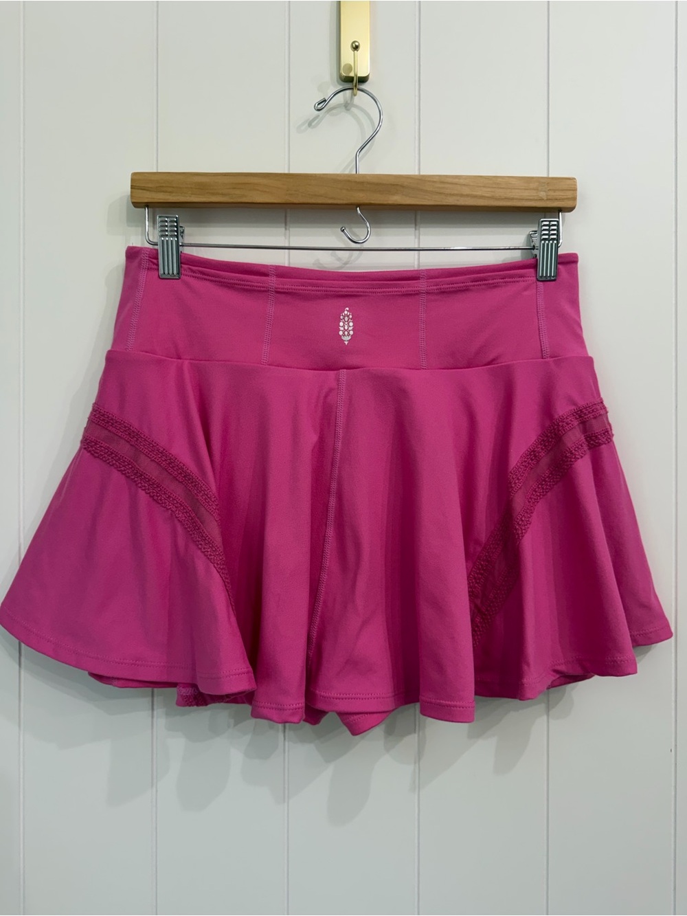 FP Movement Pleats And Thank You Tennis Athletic Skirt Skort Pink Lace Large